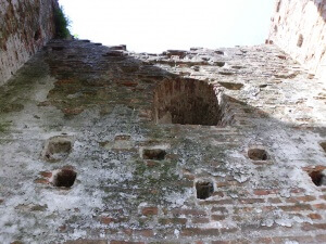 Mura di Cittadella in deterioramento per presenza di muschi