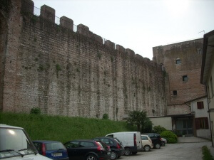 Mura di Cittadella prima dell'intervento di pulizia