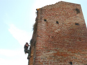 Torresino a Cittadella lavoru in fune