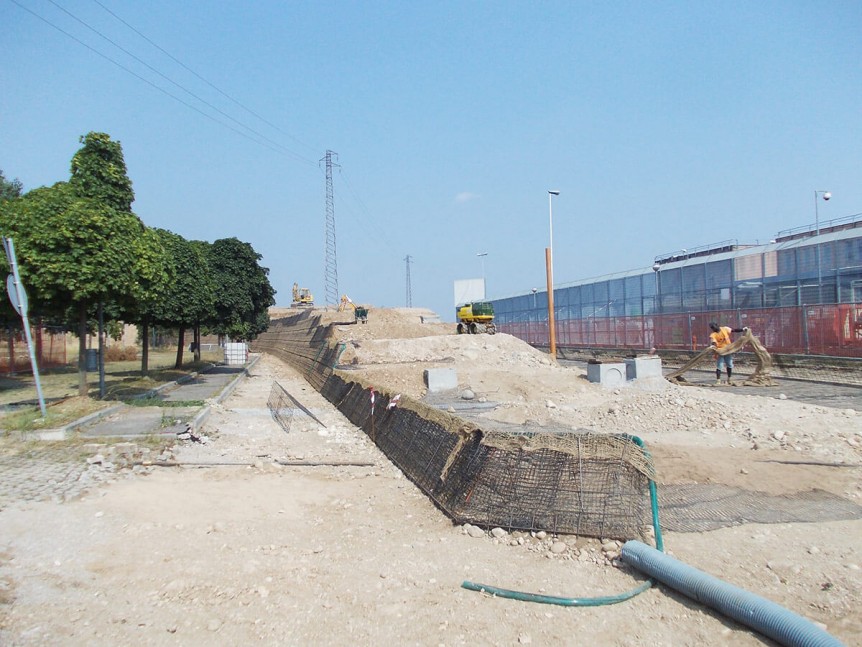rilevati stradali terre rinforzate Fasi di costruzione del rilevato stradale Bussolengo