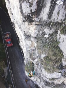 rete paramassi monte Grappa